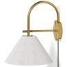Vintage Gouden Wandlamp met Stekker en Schakelaar - Boly image 9