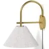 Vintage Gouden Wandlamp met Stekker en Schakelaar - Boly image 9