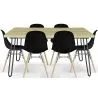 Hairpin Tafelset (90x150 cm) + 6 Scandinavische Eetstoelen Skögur  image 9