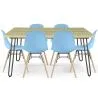 Hairpin Tafelset (90x150 cm) + 6 Scandinavische Eetstoelen Skögur  image 9