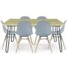 Hairpin Tafelset (90x150 cm) + 6 Scandinavische Eetstoelen Skögur  image 9