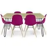Hairpin Tafelset (90x150 cm) + 6 Scandinavische Eetstoelen Skögur  image 9