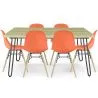 Hairpin Tafelset (90x150 cm) + 6 Scandinavische Eetstoelen Skögur  image 9