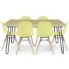 Hairpin Tafelset (90x150 cm) + 6 Scandinavische Eetstoelen Skögur  image 9