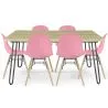Hairpin Tafelset (90x150 cm) + 6 Scandinavische Eetstoelen Skögur  image 9