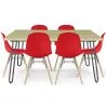 Hairpin Tafelset (90x150 cm) + 6 Scandinavische Eetstoelen Skögur  image 9