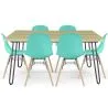 Hairpin Tafelset (90x150 cm) + 6 Scandinavische Eetstoelen Skögur  image 9