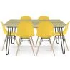 Hairpin Tafelset (90x150 cm) + 6 Scandinavische Eetstoelen Skögur  image 9