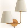 Gouden wandlamp met kabel en twee kappen - Bretaña image 9