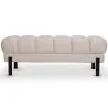 Chesterfield stijl bankje gestoffeerd in fluweel met ijzeren poten - Hamptons image 9