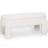 Bank Met Opbergruimte Bekleed In Off-White Bouclé Stof – Moderne Zitplaats Voor Woonkamer En Slaapkamer - Boreta image 9