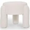 Kruk Bekleed Met Off-White Boucléstof – Moderne Zitplaats Voor Woonkamer En Slaapkamer - Boreta image 9