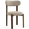 Eetkamerstoel gestoffeerd in Chenille – Donker hout-effect poten – Ergonomisch en modern ontwerp – Okare image 9