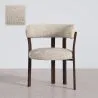 Woonkamer fauteuil met armleuningen bekleed met Chenille – Donker hout-effect poten – Ergonomisch en modern ontwerp – Okare image 9
