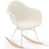 Schommelstoel Bouclé met Armleuningen – Scandinavisch Ontwerp met Staal en Hout - Nordika image 9