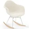 Schommelstoel Bouclé met Armleuningen – Scandinavisch Ontwerp met Staal en Hout - Nordika image 9