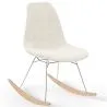 Schommelstoel Minimalistisch Bouclé – Nordic Stijl met Houten en Stalen Onderstel - Skögur image 9