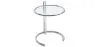 Ronde verstelbare bijzettafel - glas & staal - Lake image 9
