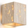 Wandlamp – Vierkante travertin wandlamp – Violette image 9