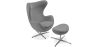 Egg Design fauteuil met voetenbankje - Stoffen bekleding - Brave image 9