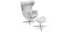 Design fauteuil met voetensteun - Egg Design - Gestoffeerd in leer - Brave image 9