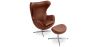 Design fauteuil met voetensteun - Egg Design - Gestoffeerd in leer - Brave image 9