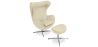 Design fauteuil met voetensteun - Egg Design - Gestoffeerd in leer - Brave image 9