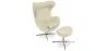 Design fauteuil met voetensteun - Egg Design - Gestoffeerd in leer - Brave image 9