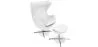 Fauteuil met voetenbankje - Ei-design - Gestoffeerd in kunstleer - Brave image 9