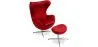 Fauteuil met voetenbankje - Ei-design - Gestoffeerd in kunstleer - Brave image 9
