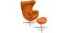 Fauteuil met voetenbankje - Ei-design - Gestoffeerd in kunstleer - Brave image 9