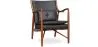 Houten fauteuil met armleuningen - Bekleed met leer - Annua image 9
