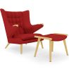 Fauteuil met voetenbankje - bekleding - Grizzly image 9