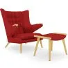 Fauteuil met voetenbankje - bekleding - Grizzly image 9