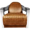 Fauteuil met armleggers - Bekleed in leer - Lounge image 9
