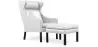 Design Fauteuil met Voetenbankje - Bekleed in Leder - Micah image 9
