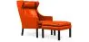 Design Fauteuil met Voetenbankje - Bekleed in Leder - Micah image 9