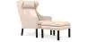 Design Fauteuil met Voetenbankje - Bekleed in Leder - Micah image 9