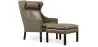 Design Fauteuil met Voetenbankje - Bekleed in Leder - Micah image 9
