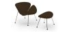 Design Fauteuil met Voetenbankje - Bekleed in Leder - Chunk image 9