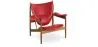 Design Fauteuil met Armleggers - Hout en Leder - Kapitein image 9