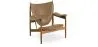 Design Fauteuil met Armleggers - Hout en Leder - Kapitein image 9