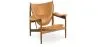 Design Fauteuil met Armleggers - Hout en Leder - Kapitein image 9