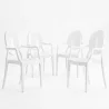 Set van 4 Eetkamerstoelen - Transparant - Ontwerp met Armleuningen - Arthur image 9