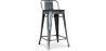 Barkruk met rugleuning - Hout & Staal - 60 cm - Stylix image 9