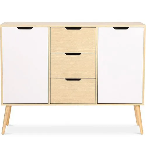 Houten Dressoir - Scandinavisch design - 3 laden - Roger image 8