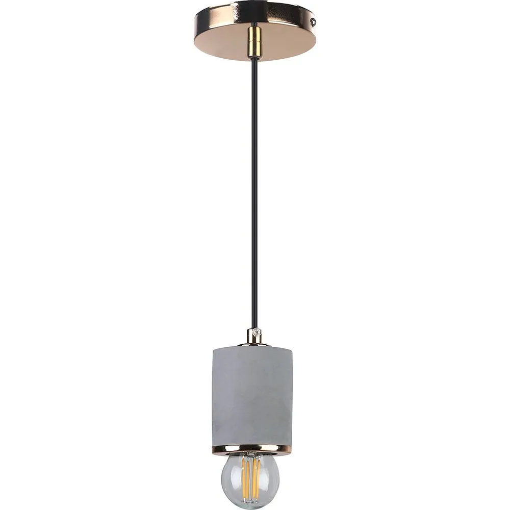 Plafondlamp - Hanglamp - Metaal en Beton - Felippo image 8