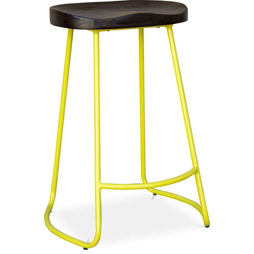 Barkruk - Industrieel ontwerp - Hout & Metaal - 66 cm - Adriel image 8