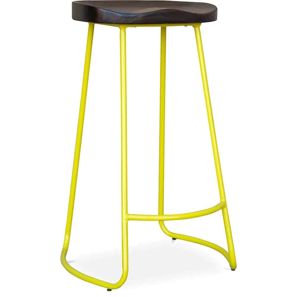 Barkruk - Industrieel Ontwerp - Hout & Metaal - 76 cm - Aiyana image 8