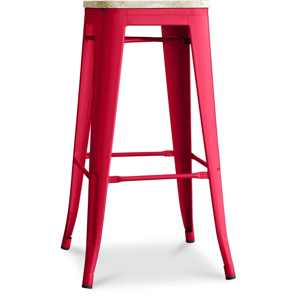 Barkruk - Industrieel Ontwerp - Staal & Hout - 76cm - Stylix image 8